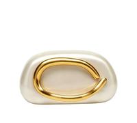 CORIOS Bolsa de Noche para Mujer Cuero PU Acrílico Clutch Bolso de Fiesta con Asa Metálica y Cadena Desmontable Bolso de Boda Elegante Bolso de Hombro Bandolera Concha
