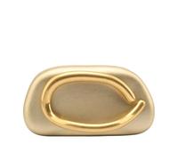 CORIOS Bolsa de Noche para Mujer Cuero PU Acrílico Clutch Bolso de Fiesta con Asa Metálica y Cadena Desmontable Bolso de Boda Elegante Bolso de Hombro Bandolera Cuero Dorado