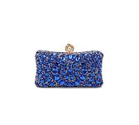 CORIOS Bolsa de Noche para Mujer Diamantes de Imitación Clutch Bolsa de Noche Pequeña Elegante Bolso de Hombro Bolso de Boda Lujoso Fiesta de Graduación Banquete Bolsos Bandolera Azul Oscuro