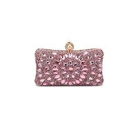 CORIOS Bolsa de Noche para Mujer Diamantes de Imitación Clutch Bolsa de Noche Pequeña Elegante Bolso de Hombro Bolso de Boda Lujoso Fiesta de Graduación Banquete Bolsos Bandolera Rosa
