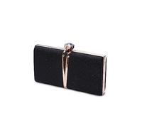 CORIOS Bolsa de Noche para Mujer Diamantes de Imitación Clutch Bolsa de Noche Pequeña Lentejuelas Bolsos Bandolera Bolso de Boda Elegante Bolso de Hombro para Fiesta de Graduación Banquete Negro