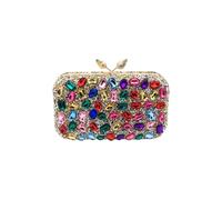 CORIOS Bolsa de Noche para Mujer Diamantes de Imitación Clutch Bolso de Boda Bolsa de Noche Pequeña Elegante Bolso de Hombro Lujoso Bolsos Bandolera para Banquete Fiesta de Graduación Multicolor