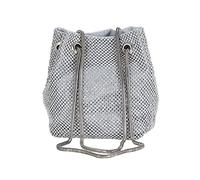 CORIOS Bolsa de Noche para Mujer Diamantes de Imitación Clutch Bolso de Fiesta Elegante Bolso de Hombro Bolsos Bandolera Bolsas de Mensajero para Fiesta de Graduación Boda Banquete Plata