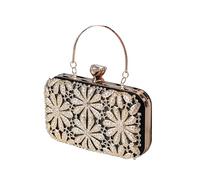 CORIOS Bolsa de Noche para Mujer Diamantes de Imitación Clutch Bolso de Fiesta Pequeña Bolso de Boda Elegante Flor Bolso de Hombro Bolsos Bandolera con Cadena para Fiesta Banquete Boda Negro