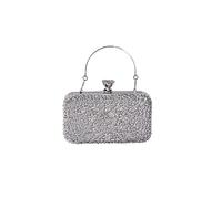 CORIOS Bolsa de Noche para Mujer Diamantes de Imitación Clutch Bolso de Fiesta Pequeña Bolso de Boda Bolsos Bandolera con Cadena Elegante Bolso de Hombro para Fiesta Banquete Boda Plata