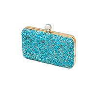 CORIOS Bolsa de Noche para Mujer Diamantes de Imitación Clutch Bolsos Bandolera con Cadena Bolso de Fiesta Elegante Bolso de Hombro para Fiesta de Graduación Boda Banquete Azul