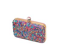 CORIOS Bolsa de Noche para Mujer Diamantes de Imitación Clutch Bolsos Bandolera con Cadena Bolso de Fiesta Elegante Bolso de Hombro para Fiesta de Graduación Boda Banquete Multicolor