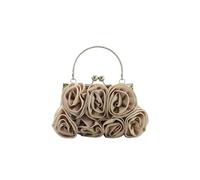 CORIOS Bolsa de Noche para Mujer Flor Embrague Bolso de Boda Bolso de Hombro con Cadena Desmontable Elegante Bolsos Bandolera para Fiesta de Graduación Boda Banquete Albaricoque