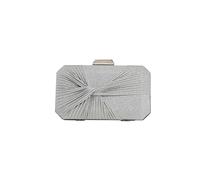 CORIOS Bolsa de Noche para Mujer Lentejuelas Clutch Bolso de Fiesta Bolso de Boda Lujoso Bolso de Hombro Bolsa de Cadena Pequeña Elegante Fiesta de Graduación Banquete Boda Bolsos Bandolera Plata