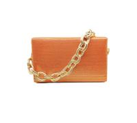CORIOS Bolsa de Noche para Mujer Pequeña Bolso de Fiesta Clutch con Lentejuelas Bolsa de Cadena Bolso de Boda Lujoso Bolso de Hombro Elegante Fiesta de Graduación Banquete Bolsos Bandolera Naranja