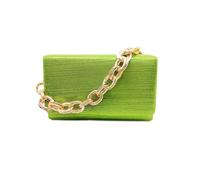 CORIOS Bolsa de Noche para Mujer Pequeña Bolso de Fiesta Clutch con Lentejuelas Bolsa de Cadena Bolso de Boda Lujoso Bolso de Hombro Elegante Fiesta Banquete Bolsos Bandolera Amarillo Verde