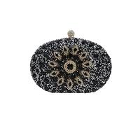 CORIOS Bolsa de Noche Pequeña para Mujer Bolso de Fiesta Diamantes de Imitación Clutch Bolso de Hombro Bolso de Boda Elegante Bolsos Bandolera para Fiesta de Graduación Banquete Boda Negro
