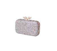 CORIOS Bolsa de Noche Perlas Mujer Lentejuelas Bolso de Fiesta Diamantes de Imitación Clutch Bolso de Cristal Elegante Bolso de Hombro Bolsos de Embrague Pequeña Plata
