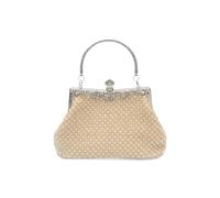 CORIOS Bolsa de Noche Perlas para Mujer Diamantes de Imitación Clutch Bolso de Fiesta Bolso de Cristal Pequeña Bolsos de Embrague con Correas de Cadena Bolso de Boda Elegante Bolso de Hombro Champán