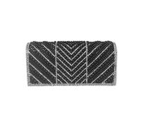 CORIOS Bolsa de Noche Perlas para Mujer Diamantes de Imitación Clutch Bolso de Fiesta Pequeña Bolso de Boda Elegante Retro Bolso de Hombro Bandolera Lujoso Embrague con Correas de Cadena Negro