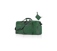 CORIOS Bolsa de Viaje Mujeres/Hombres 65L Plegable Bolsa de Fitness Ligera Bolsa Deportivas de Gimnasio Bolsa de Natación con Compartimento Zapatos Gran Capacidad Bolsa de Mano Equipaje Verde Oscuro