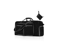 CORIOS Bolsa de Viaje Mujeres/Hombres 85L Plegable Bolsa de Fitness Ligera Bolsa Deportivas de Gimnasio Bolsa de Natación con Compartimento Zapatos Gran Capacidad Bolsa de Mano Equipaje Negro