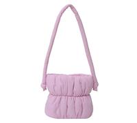 CORIOS Bolso Acolchada de Plumón para Mujer Bolso de Hombro de Nailon Acolchado Bolso de Mano Esponjoso Pequeño Bolso Shopper Bolsa de Ocio Ligero Bolso Tote para Viajes Compras Citas Trabajo Rosa