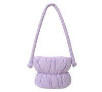 CORIOS Bolso Acolchada de Plumón para Mujer Bolso de Hombro de Nailon Acolchado Bolso de Mano Esponjoso Pequeño Bolso Shopper Bolsa de Ocio Ligero Bolso Tote para Viajes Compras Citas Trabajo Morado