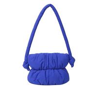 CORIOS Bolso Acolchada de Plumón para Mujer Bolso de Hombro de Nailon Acolchado Bolso de Mano Esponjoso Pequeño Bolso Shopper Bolsa de Ocio Ligero Bolso Tote para Viajes Compras Citas Trabajo Azul