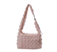 CORIOS Bolso Acolchada para Mujer Ligero Nylon Bolso de Hombro Bandolera Elegante Bolso de Mano Gran Capacidad Bolso Shopper Moda Tote para Trabajo Viajes Compras Rosa