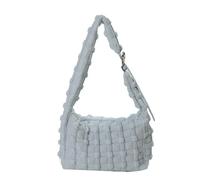 CORIOS Bolso Acolchada para Mujer Ligero Nylon Bolso de Hombro Bandolera Elegante Bolso de Mano Gran Capacidad Bolso Shopper Moda Tote para Trabajo Viajes Compras Azul
