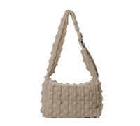 CORIOS Bolso Acolchada para Mujer Ligero Nylon Bolso de Hombro Bandolera Elegante Bolso de Mano Gran Capacidad Bolso Shopper Moda Tote para Trabajo Viajes Compras Caqui