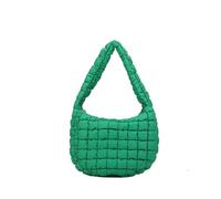 CORIOS Bolso Acolchada para Mujer Ligero Nylon Bolso de Hombro Elegante Bolso de Mano Gran Capacidad Bolso Shopper Moda Bolso Tote para Trabajo Viajes Compras Verde