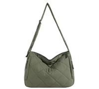 CORIOS Bolso Acolchada para Mujer Nylon Bolso Bandolera Ligero Bolso de Hombro Elegante Bolso de Mano Gran Capacidad Bolso Shopper Bolsa de Ocio Moda Bolso Tote para Trabajo Viajes Compras Verde