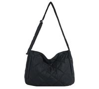 CORIOS Bolso Acolchada para Mujer Nylon Bolso Bandolera Ligero Bolso de Hombro Elegante Bolso de Mano Gran Capacidad Bolso Shopper Bolsa de Ocio Moda Bolso Tote para Trabajo Viajes Compras Negro