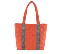 CORIOS Bolso Acolchada para Mujer Nylon Bolso de Mano Impermeable Bolso de Hombro Gran Capacidad Bolso Shopper Bolsa de Ocio Moda Bolsa para Las Axilas Ligero Bolso Tote Naranja