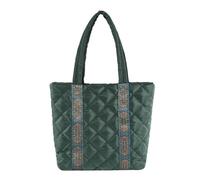 CORIOS Bolso Acolchada para Mujer Nylon Bolso de Mano Impermeable Bolso de Hombro Gran Capacidad Bolso Shopper Bolsa de Ocio Moda Bolsa para Las Axilas Ligero Bolso Tote Verde