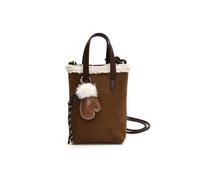 CORIOS Bolso Bandolera de Lana de Cordero para Mujer Bolso de Hombro de Ante Retro Bolso Tote de Peluche Bolso de Mano Pequeña Bolsa Shopper Elegante Bolso Cruzados Bolsa para Móvil Marrón