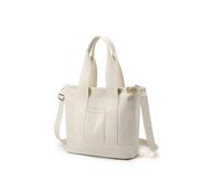 CORIOS Bolso Bandolera de Lona para Mujer Gran Capacidad Bolso de Mano Bolsa Shopper Ligero Bolso de Hombro Bolsa de Ociopara Multifuncional Bolso Tote Blanco