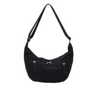 CORIOS Bolso Bandolera para Mujer Bolsas de Nailon Impermeable Bolso de Hombro Ligero Bolso de Mano Bolsa de Ocio Multifunción Bolsos Cruzados Trabajo Viajes Compras Citas Tote Negro
