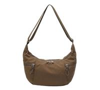CORIOS Bolso Bandolera para Mujer Bolsas de Nailon Impermeable Bolso de Hombro Ligero Bolso de Mano Bolsa de Ocio Multifunción Bolsos Cruzados Trabajo Viajes Compras Citas Tote Marrón