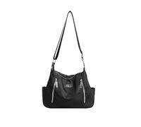 CORIOS Bolso Bandolera para Mujer Bolsas de Nylon Impermeable Bolso de Hombro Bolsa de Ocio Multifunción Bolsos Cruzados Ligero Bolso de Mano Viajes Trabajo Citas Compras Bolso Tote Negro