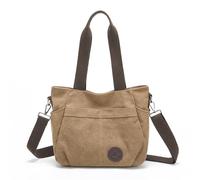 CORIOS Bolso Bandolera para Mujer Bolso de Hombro de Lona Moda Bolso de Mano Bolso de Ocio Gran Capacidad Bolso Shopper Multifuncional Bolso Tote para Viajes Compras Trabajo Citas Café