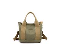 CORIOS Bolso Bandolera para Mujer Bolso de Mano de Lona Pequeña Capacidad Bolsa Shopper Bolsa de Ociopara Casual Bolso Tote Bolso de Hombro para Citas Trabajo Viajes Compras Militar Verde