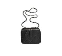 CORIOS Bolso de Bandolera de Tejano Jean para Mujer Bolsos Vaqueros Mini Bolso Cuadrado Bolso de Mano con Diseño Acolchado Bolso de Hombro de Mezclilla Retro Tote Bolsa de Cubo con Cadena Negro