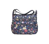 CORIOS Bolso de Bandolera para Mujer de Nailon Bolso de Hombro con Estampado Bohemio Ligero Bolso de Mano Estilo Boho Bolso Cruzado Retro Tote para Vacaciones Citas Viajes Compras Pavo Real Azul