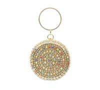 CORIOS Bolso de Fiesta con Bola Redonda para Mujer Diamantes de Imitación Clutch Bolso de Boda Elegante Bolsa de Noche con Cuentas Bolso de Hombro Pequeña Boda Banquete Bolsos Bandolera Multicolor