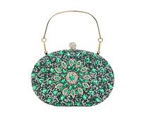 CORIOS Bolso de Fiesta para Mujer Bandolera de Noche Pequeña Diamantes de Imitación Clutch Elegante de Hombro para Fiesta de Graduación Banquete Boda Verde