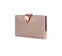 CORIOS Bolso de Fiesta para Mujer Bolsa de Noche Bolso de Mano Bolsa de Cadena Elegante Bolso de Hombro Bolso Bandolera para Fiesta de Graduación Banquete Boda Oro Rosa