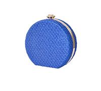 CORIOS Bolso de Fiesta para Mujer Bolsas de Embrague en Forma Redonda Cartera de Mano Bolso de Fiesta del Monedero Bolso de Hombro Bolso Bandolera para Fiesta de Graduación Boda Banquete Azul