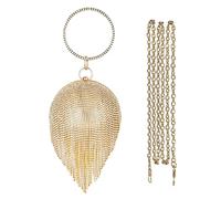 CORIOS Bolso de Fiesta para Mujer Bolso de Mano de Noche de Cristal con Bola Redonda Diamantes de Imitación Clutch Bolso de Hombro Bolsos Bandolera para Fiesta de Graduación Banquete Boda Oro