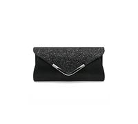 CORIOS Bolso de Fiesta para Mujer Brillante Bolso de Fiesta Bolso de Mano con Cadena Bolso de Hombro de Lentejuelas Bolsa de Cadena Elegante Bolso Bandolera para Fiesta de Graduación Boda Negro