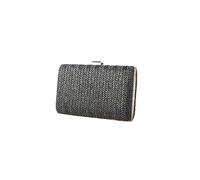 CORIOS Bolso de Fiesta para Mujer Clutch de Paja Bolso de Boda Bolso de Mano con Cadena Bolsa de Noche Elegante Bolso de Hombro Bolsos Bandolera para Banquete Fiesta de Graduación Negro