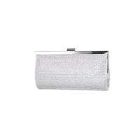 CORIOS Bolso de Fiesta para Mujer Diamantes de Imitación Clutch Bolso de Boda Bolsa de Noche Elegante Bolso de Hombro Pequeña Bolsos Bandolera para Fiesta de Graduación Boda Banquete Plata