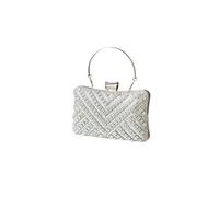 CORIOS Bolso de Fiesta para Mujer Diamantes de Imitación Clutch Bolso de Boda Elegante Bolsa de Noche Formal Bolsos Bandolera Bolso de Hombro Pequeña para Fiesta de Graduación Boda Banquete Plata